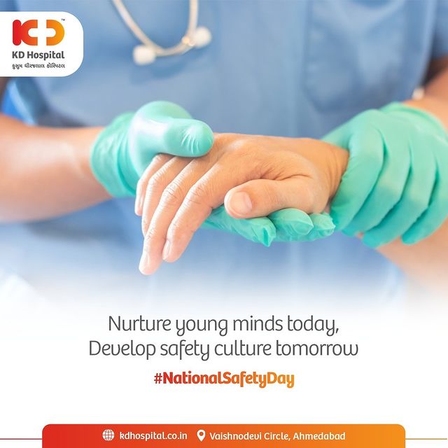 On this National Safety Day, let us pledge to raise awareness of all safety principles, including health safety, road safety, workplace safety, human and environmental safety. The more you nurture young minds, The more your safety culture will be.

#KDHospital #NABHHospital #NationalSafetyDay #safety  #SafetyFirst #firesafety #healthandsafety  #worksafe #safetymeeting  #health #trendinginahmedabad #wellness #YoursToMake #Ahmedabad #Gujarat #India