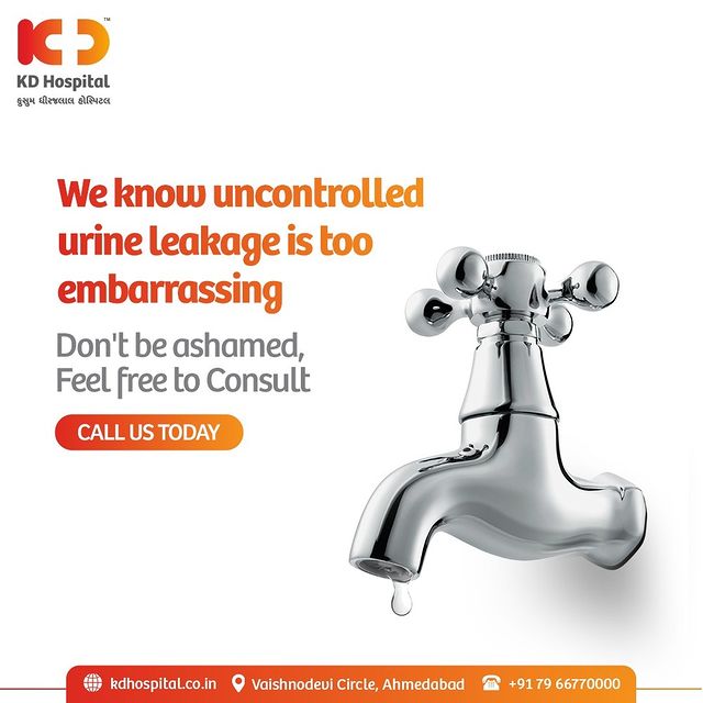 Are you troubled with the problem of urine leakage while sneezing, coughing or laughing?
Stop suffering, Seek help!
Call Now for Appointments: +91 79 6677 0000.

#KDHospital #NABHHospital #Urology #urineincontinence #replaceeembarrassment #urinarydisorders #urineleakage #QualityCare #hospitals #doctors #healthcare #WellnessThatWorks #YoursToMake #Ahmedabad #Gujarat #India