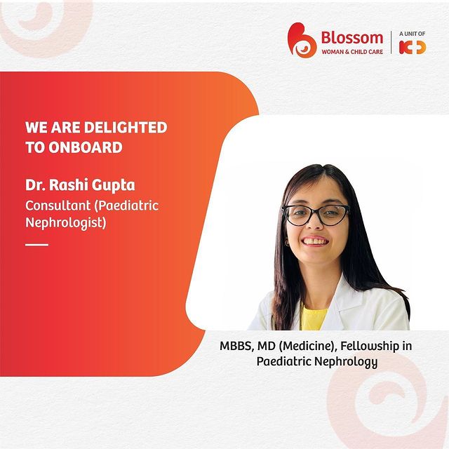 KD Blossom welcomes Dr. Rashi Gupta, Consultant (Paediatric Nephrologist), who is specialised in the management of Paediatric kidney diseases including critical kids in Paediatric ICUs.

Call now: +91 7966770000 to book an appointment.

#KDBlossom #KDHospital #WomensHospital #nephrology #kidneydoctor #kidney #kidneystone #dialysis #nicubaby #gtube #ckd #baby #nicu #AhmedabadHospital #Ahmedabad #Incubators #NewBornCare #WomensHealth #Counselling #LatestTechnologies  #WelcomeAboard #KDBlossomTeam