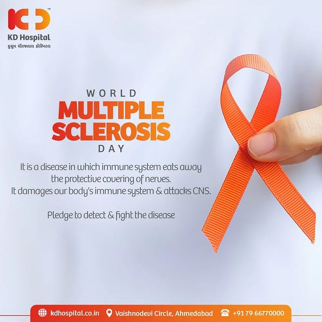 Multiple Sclerosis (MS) is a potentially disabling, chronic disease of the brain, optic nerves and spinal cord CNS. 

The time to make a move against this disorder is NOW; let us bring the change & drive towards a world free from MS & its clutches. 

#KDHospital #MS #MultipleSclerosis #NervousDisorder #CNSDisorder #WorldMultipleSclerosisDay #RaiseAwareness #KDHospital #NABHHospital #HealthCare #Ahmedabad #Gujarat