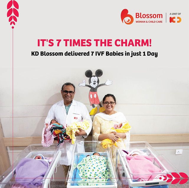 It gives us immense pleasure to share with you all a great achievement- KD Blossom delivered 7 IVF babies in 1 day.
It's a moment of pride for us!

#AhmedabadHospital #Ahmedabad #Incubators #NewBornCare #WomensHealth #Maternity #Counselling #Pregnancy #PregnancyCare #LatestTechnologies #Gynaecology #Gynaecologist #AhmedabadGynaecologist #Obstetrics #IVF #Infertility #FoetalMedicine #Paediatrics #BloomWithBlossom #HealthCare #WomenHealthcare #BestHealthcareServices