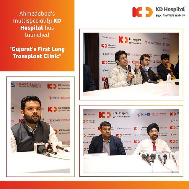 #Ahmedabad Multispeciality @kdhospitalofficial has launched “Gujarat’s First Lung Transplant Clinic”👏🏻😍

@kdhospitalofficial & @kimshospitals hyderabad have tied up to establish an advance lung transplant programme. 

