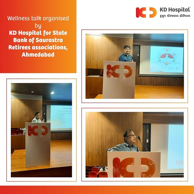 Lead a Healthy Life ~ KD Hospital organised a wellness talk on many super specialities especially for State Bank Of Saurashtra Retirees Association of Ahmedabad.
109 members participation was a massive encouragement to all of us at KD Hospital, Ahmedabad.

#KDHospital #healthtalk #healthylifestyle #healthawareness #healthcaretips #Healthcheckup #Healthylife #RegularCheckups #Corporate #HealthAwareness #LetsGetHealthy  #healthyhabbits #healthadvice #lifestyle #healthyfood #healthbenefits  #awareness #healthierandhappiercommunity #WellnessThatWorks  #healthyliving  #YoursToMake #trendinginahmedabad #Ahmedabad #Gujarat #india