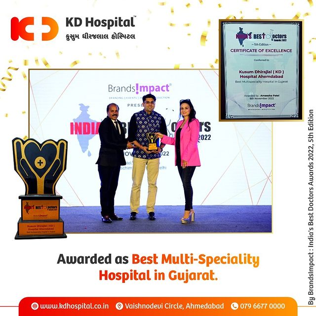 Kusum Dhirajlal (KD) Hospital gets conferred with the Best Multispeciality Hospital in Gujarat Entire Team at KD Hospital expresses gratitude to all our patrons and remains committed to delivering Qualitative compassionate patient care services. 

@brandsimpact 

#KDHospital #Award  #brandsimpact #BestMultispeacialityHospital #QualityCare #Accredited #pharmacy #Hospital #Nurse #Doctor #Surgery #Medical #Medicine #Multispecialityhospital #besthospital #hospital #interactivegrams #instagrameverywhere #technology #healthcare #qualitycare #surgeon #trendinginahmedabad #Ahmedabad #Gujarat #India