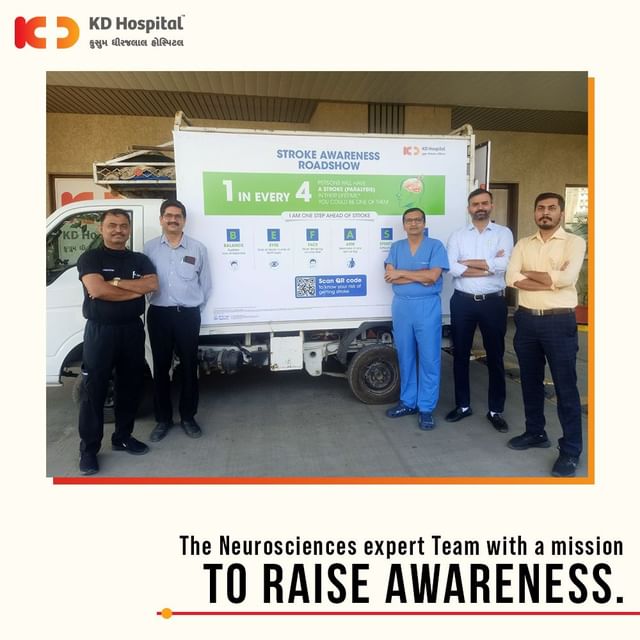 Join hands with KD Hospital & help us raise awareness to prevent stroke & its severe repercussions. Stroke is the 4th leading cause of death & 5th leading cause of disability in India. Still, there is a lack of awareness about this condition. Don't wait, Act Now! 

 @sandipmodh ,  @gopal.bshah , @drsamirppatel @boehringer_ingelheim 

#KDHospital  #Stroke #trauma #strokesurvivor #stroke #strokerecovery #strokerehab #neurology #wellness #mentalhealth #mind #surgeon #brainhealth #neurosurgery #neuro #Neuroscience #Brain #Disease #awareness #Medical #Doctor #Medicine #strokeawarenessmonth #strokerehabilitation #strokeassociation #Healthcare #Surgery #Health #Ahmedabad #Gujarat #India