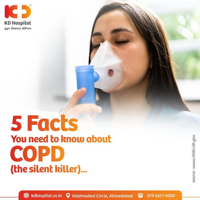 There are approximately 30 million COPD patients in India, as shown by research published in Lung India. Chronic Obstructive pulmonary disease (COPD) has become a threat to health over the years. 
The time to establish a prevention & control initiative is NOW!

#KDHospital #WorldCOPDDay #RespiratoryHealth #COPD #GOLDCOPD2022 #chronicobstructivepulmonarydisease #COPDMonth  #pulmonologist #COPDAwarenessMonth #COPDAwarenessMonth2022 #BreatheBetter  #lungcare #copd  #interactivegrams #instagrameverywhere #YoursToMake #Ahmedabad #Gujarat #india