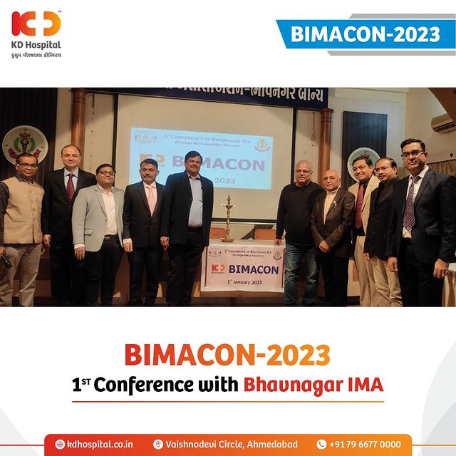 KD Hospital, Ahmedabad hosted 1st BIMACON-2023  Conference in Association with Bhavnagar IMA in Bhavnagar.
The event was attended by more than 100 doctors from the region & received an excellent response from the guests. We look forward to hosting more such events in the future.

#KDHospital #CME #health #event #physicians #Doctors #hospital #medicalconferences  #BestMultispeacialityHospital #QualityCare #wellness #goodhealth #Doctor #Surgery #Medical #Medicine #besthospital #hospital #WellnessThatWorks #healthyliving #YoursToMake #trendinginahmedabad #Ahmedabad #Gujarat #india