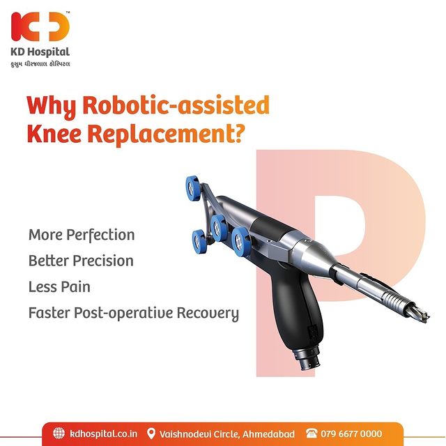 Find out the safer, superior and more specialized method for Knee replacement - Robotic-Assisted knee replacement surgery. 
Visit KD Hospital's screening Camp & get a 50% discount on Consultation and X-ray (Only by our Doctor's prescription). Offer valid till 15th March 2023.
For Appointments, Call : +91 9825993335
Awarded as the Best Hospital for Robotic Knee replacement Surgeries in Gujarat (By Brands Impact National Fame Awards 2022)

 #KDHospital #Hi5KD #5yearsofhealingKD #jointreplacement #besthospital  #corisurgicalsystem #robot #robotics #kneesurgery #knee #ortho #kneepain #mri #jointpain #orthopedics #orthopedicsurgery #physicaltherapy #sportsmedicine #kneepain #ortho #orthopedicsurgeon #orthopaedics #surgeon #health #orthopedic #QualityCare #hospitals #trendinginahmedabad #Ahmedabad #Gujarat