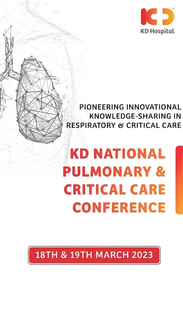 Kusum Dhirajlal (KD) Hospital is hosting a one-of-a-kind KD NATIONAL PULMONARY AND CRITICAL CARE CONFERENCE on 19th March 2023, focusing on learning & knowledge-sharing opportunities among healthcare professionals. 

Distinguished 65 faculties of National repute, having contributed greatly to the advancement of healthcare will share their extensive experience and expertise in their respective subject. 

Click the link in the bio for registration or Call Now at +91 9714445758 for Free Registration.

#KDHospital #Hi5KD #5yearsofhealingKD #health
#PulmonaryAndCriticalCare #MedicalWorkshop #PatientCare #DiagnosticTools #MedicalAdvancements #ContinuingEducation #MedicalCommunity #MedicalExperts #Collaboration #doctor #medicine #breathe #hospital #medical #healthcare #doctors #medstudent #physician #lungs #physician #icu #criticalcaremedicine #criticalcarenursing #criticalcareparamedic #criticalcaretransport #criticalcaremedic #ahmedabad