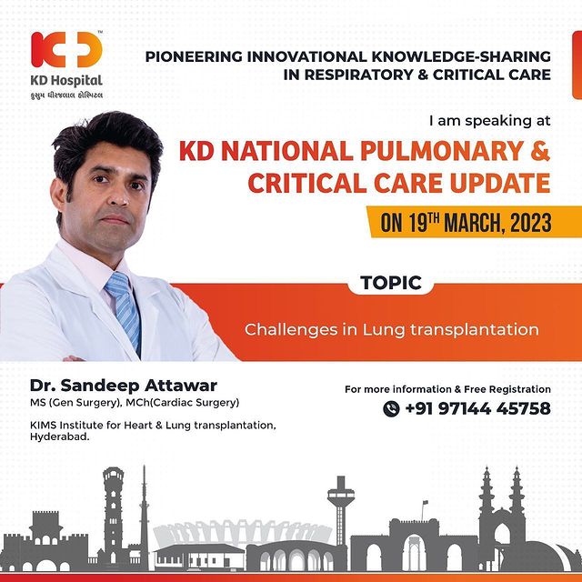 Are you ready to breathe in some fresh knowledge? 
Join us for the KD Pulmonary and Critical Care Conference, where top experts in the field will share their insights and latest research findings. 
From cutting-edge treatments to innovative technologies, you won't want to miss this event! 
Mark your calendars and join us for an unforgettable experience. 

Click the link in bio for Registration, or Call Now at +91 9714445758 for free Registration.

#KDHospital #Hi5KD #5yearsofhealingKD #event #education #innovation #speaker #conference #conferences #health #doctor #medicine #breathe #hospital #medical #healthcare #doctors #medstudent #physician #lungs #physician #icu #hospitallife #physicianassistant #criticalcaremedicine #criticalcarenursing #criticalcareparamedic #criticalcaretransport #criticalcaremedic #Ahmedabad #gujarat