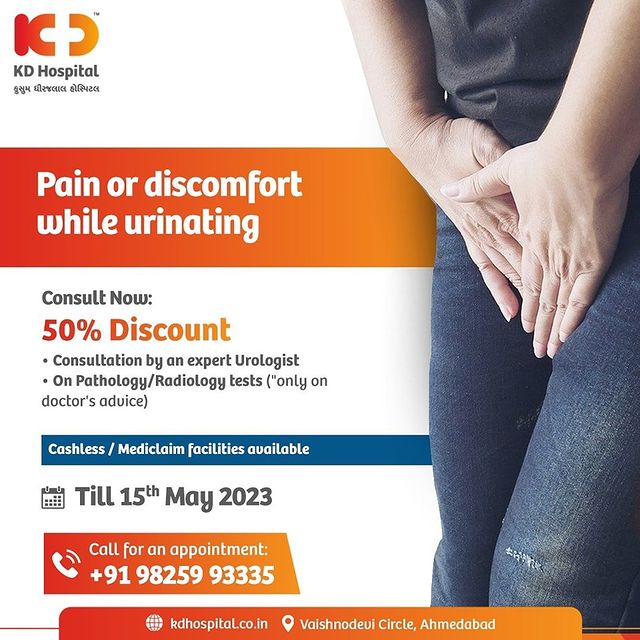Urology problems may seem embarrassing, but they're more common than you think. Don't suffer in silence - seek the care you need today! 
Consult our expert Urologists at KD Hospital's Urology Camp & get a 50% discount on Consultation, Pathological & Radiological investigations until 15th May 2023.
Schedule your appointment today! Call Now: +91 9825993335

#KDHospital #UrologyConsultation #KDHospital #Hi5KD #5yearsofhealingKD #RadiologyTests #HealthCare #urology #urologist #andrologist #doctor #PelvicFloor #Incontinence #BladderProblems #BladderLeaks #LaughsNotLeaks #UrinaryIncontinence #menshealth #urologia #urologylife #erectiledysfunction #prostatecancer #doctor #sexualhealth #prostate #Health #Medicine #TrendinginAhmedabad #gujarat