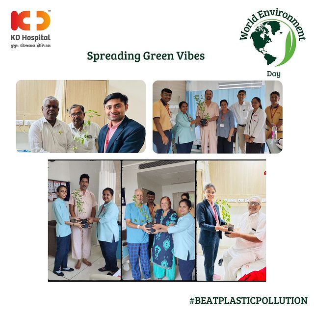 Spreading Green vibes on World Environment Day at KD Hospital . We're delighted to participate in the healing of nature by gifting Holy Basil plants (Tulsi) to our patients, promoting wellness and harmony with the environment. 
Let's nurture our environment together! 

#KDHospital #Hi5KD #5yearsofhealingKD #WorldEnvironmentDay #GreenHealing #NatureConnection #GreenHealing #GreenLove #NatureHeals #green #naturelovers #world #wildlife #earth #mothernature #recycle #environment #gogreen #climatechange #savetheplanet #saveearth #greenplanet #airpollution #plantatree