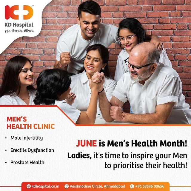 Calling all amazing Women! 
Tag the men in your life and inspire them to take charge of their well-being. We're in this together! 
This June, let's together encourage MEN to take care of their health. At KD Hospital, we are celebrating Men's Health by launching MEN'S HEALTH CLINIC for the long-lasting health and happiness of your family. 

For an Appointment Call Us at +916359603656

#KDHospital #Hi5KD #5yearsofhealingKD #MensHealthMonth #PrioritizeHealth #TakeChargeOfYourHealth  #SelfCare #SupportEachOther  #SelfCare #HealthIsWealth  #HealthyLiving #WellnessMatters #SelfCare  #healthylifestyle #testosterone #sexualhealth  #urology #prostatecancer #erectiledysfunction #menshealthweek #healthylifestyle #testosterone #sexualhealth #mensmentalhealth #urology #prostatecancer #erectiledysfunction #menshealthweek #menshealthawareness #menshealthmatters #menshealthindia