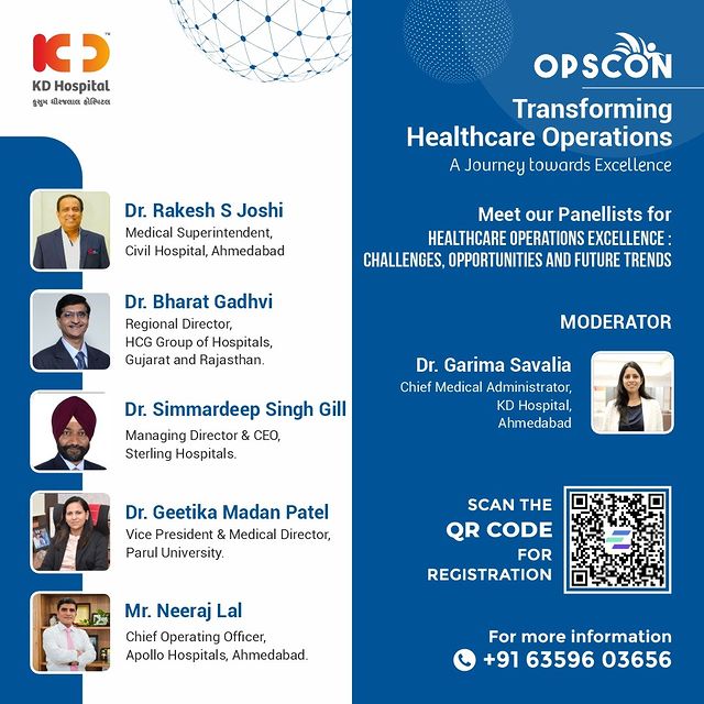 Introducing our esteemed panellist for Opscon2023.
Their expertise and insights will pave the way for a brighter future in healthcare. Get ready to gain insights and unravel the future of healthcare! 

Click the link in Bio to register now or call us at +91 63596 03656 for more information.

#KDOpsCon #KDHospital #HospitalOperations #HealthcareExcellence #Conference2023 #OPSCON2023 #HealthcareProfessionals #HealthcareTransformation #LeadershipMatters #TransformingHealthcare #OperationalExcellence #EfficiencyMatters #HospitalOperations #Collaborate #Innovate #Revolutionize #event #opportunity #conference #conferences #healthcareprofessional #healthcareworker #hospital #medical #healthcare #frontlineworkers #Ahmedabad