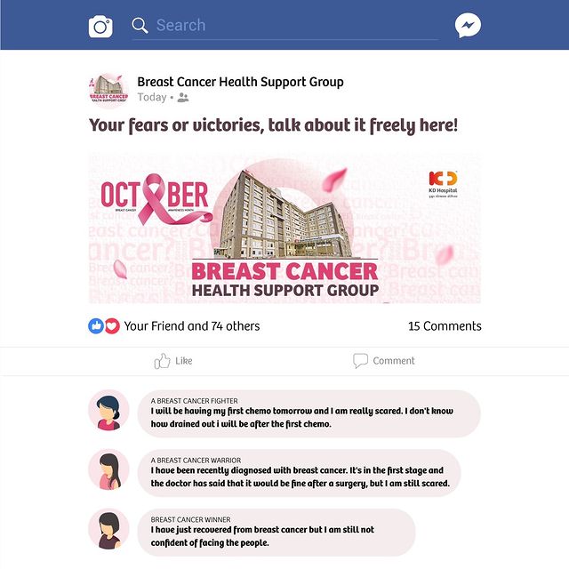 A breast cancer victim or a breast cancer survivor, both of them find it difficult to express their concerns or their stories!

But not anymore!
KD Hospital's Breast Cancer Health support group is for all those fighters and survivors who were brave enough to face and defeat cancer but the hesitation is not letting them speak out their concerns!

To join the group, click the link in bio

Link: https://lnkd.in/dN6cn2Dj

#breastcancer #breastcancerawareness #pinktober #bebreastsure #breasthealth #mammography #breastcancerindia #KDHospitals #Ahmedabad #Gujarat #India