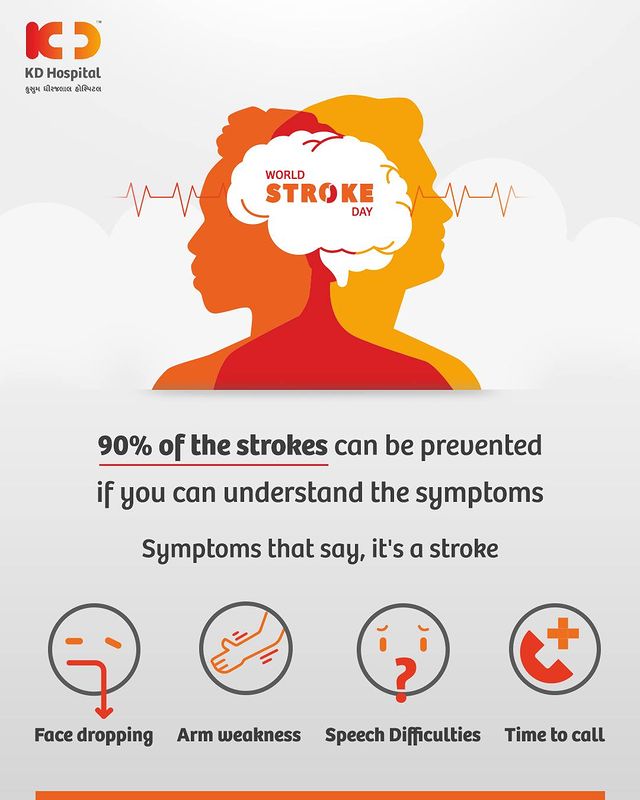 Every fourth person might face a stroke in their lifetime. Yet 90% of these strokes can be prevented just by understanding the symptoms on time. 

Stroke can't strike you off if you are aware of the symptoms and take timely action

#WorldStrokeDay

Source: www.world-stroke.org

#Stroke #StrokeAwareness #WorldStrokeDay #WorldStrokeCampaign #GreaterThan #BrainScience #KDHospital