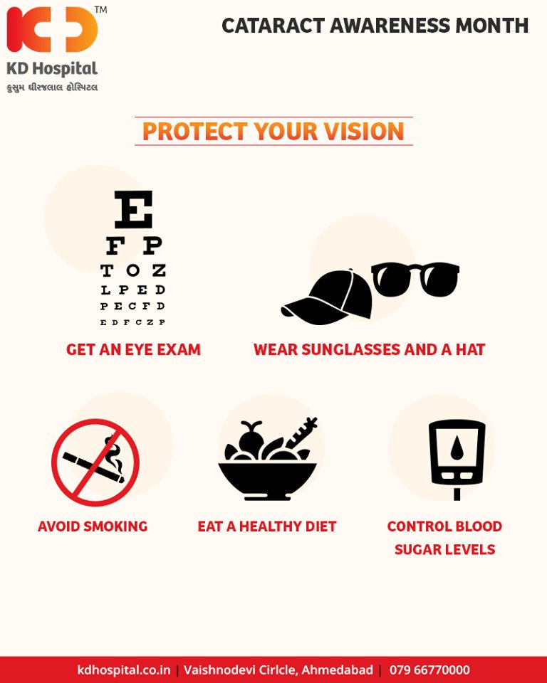 Protect your Vision!

#CataractAwarenessMonth #KDHospital #Ahmedabad #Healthcare #GoodHealth https://t.co/DViE6npwnf
