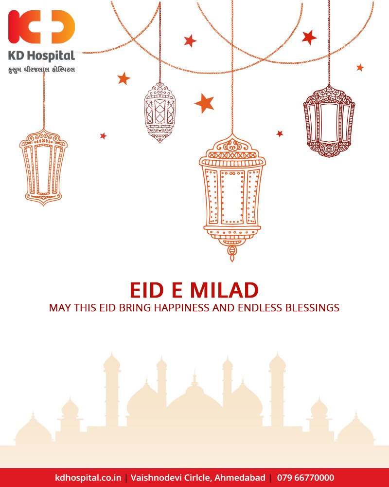 May this Eid bring happiness and endless blessings

#EideMilad #EidMubarak #KDHospital #GoodHealth #Ahmedabad #Gujarat #India https://t.co/r7FKmbBLv0
