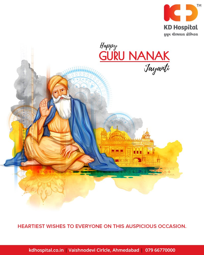 Heartiest wishes to everyone on this auspicious occasion.

#GuruNanakJayanti #Gurpurab #GuruNanakDevJi #KDHospital #GoodHealth #Ahmedabad #Gujarat #India https://t.co/F8jn7Nc4Fj