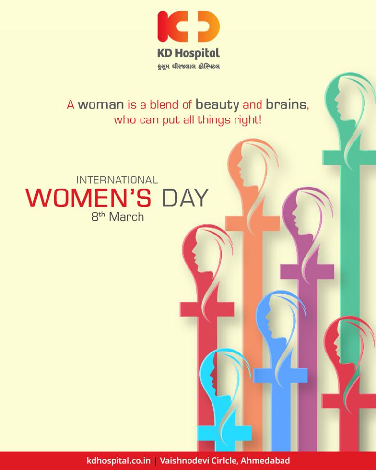 A woman is a blend of beauty and brains,who can put all things right!

Happy Women's Day!

#WomensDay #InternationalWomensDay #KDHospital #WomensDay2019 #8March2019 #Ahmedabad #Gujarat #India #WomensHealth https://t.co/f4hIgEYYBe