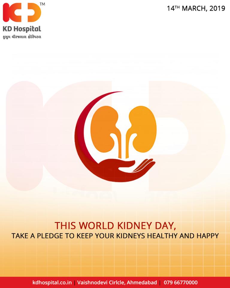Take a pledge to keep your kidneys healthy and happy!

#WorldKidneyDay #WorldKidneyDay2019 #KDHospital #GoodHealth #Ahmedabad #Gujarat #India https://t.co/625VDoJl2F