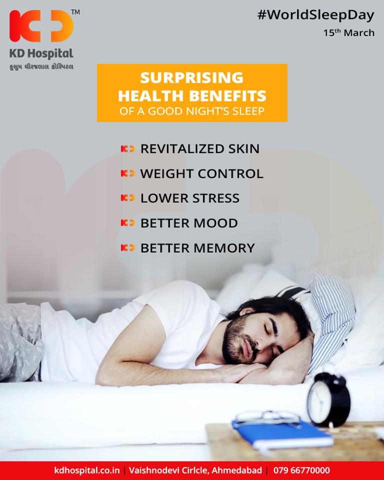 Quality sleep will keep you performing your best. Like diet and exercise, sleep is essential for optimal health and performance.

#WorldSleepDay #SleepDay #KDHospital #GoodHealth #Ahmedabad #Gujarat #India https://t.co/60JQsk4dKh