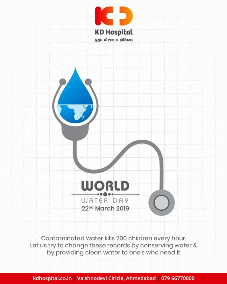 Contaminated water kills 200 children every hour. Let us try to change these records by conserving water and by providing clean water to one's who need it.

#WorldWaterDay #WaterDay #SaveWater #WaterDay2019 #KDHospital #GoodHealth #Ahmedabad #Gujarat #India https://t.co/fG5ThQ5LM6