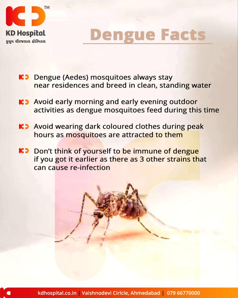 Dengue fever is a disease caused by a family of viruses transmitted by Aedes mosquitoes.

#DengueFacts #DengueFever #KDHospital #GoodHealth #Ahmedabad #Gujarat #India https://t.co/TyzOerdM0B