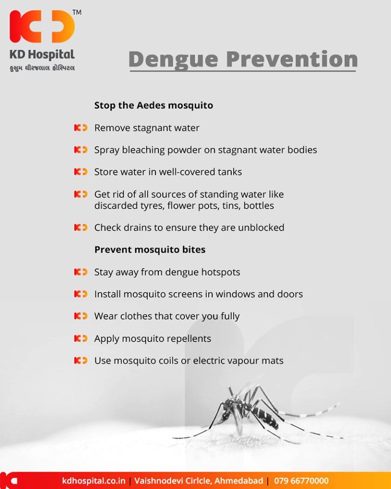 #Dengue prevention tips to keep your family safe from Dengue.

#DenguePreventionTips #DengueFever #KDHospital #GoodHealth #Ahmedabad #Gujarat #India https://t.co/VppFVnzaRp
