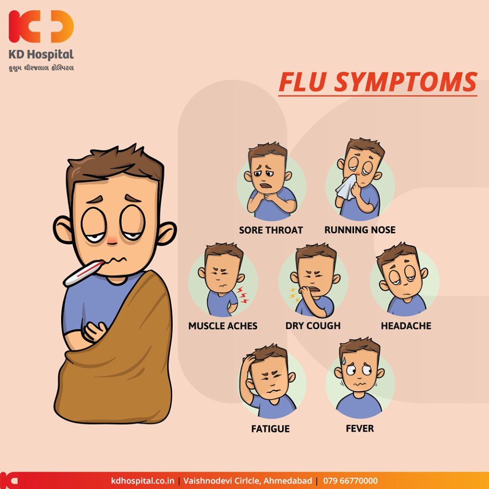 Symptoms of Flu #Flu #KDHospital #GoodHealth #Ahmedabad #Gujarat #India htt...
